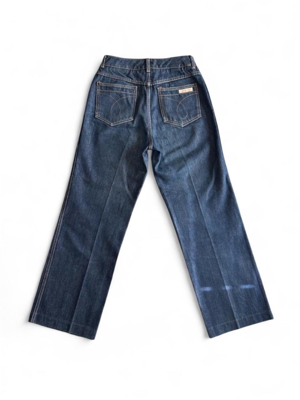 Vintage 70s Calvin Klein High Waisted Straight Leg Denim Jeans USA Dark Wash 12